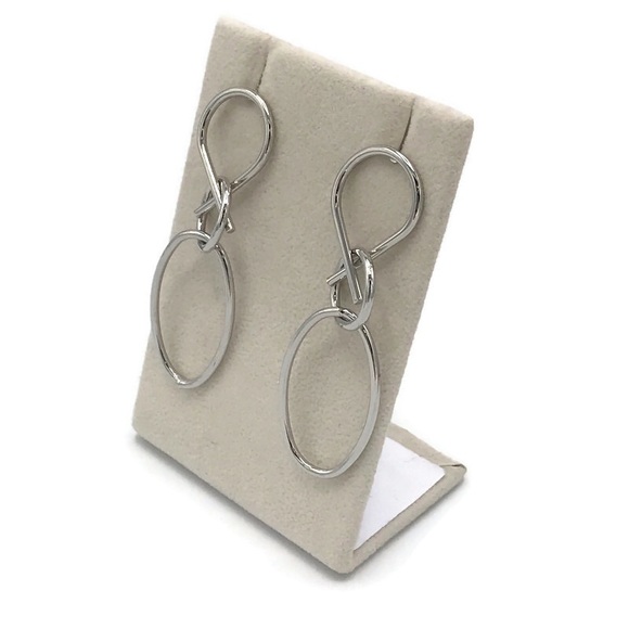 Bancroft Silver-Tone Dangle Abstract Earrings NWOT - Picture 3 of 6